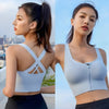 Magic Front Zip Crossback Sports Bra | High-Impact Support & Breathable Comfort