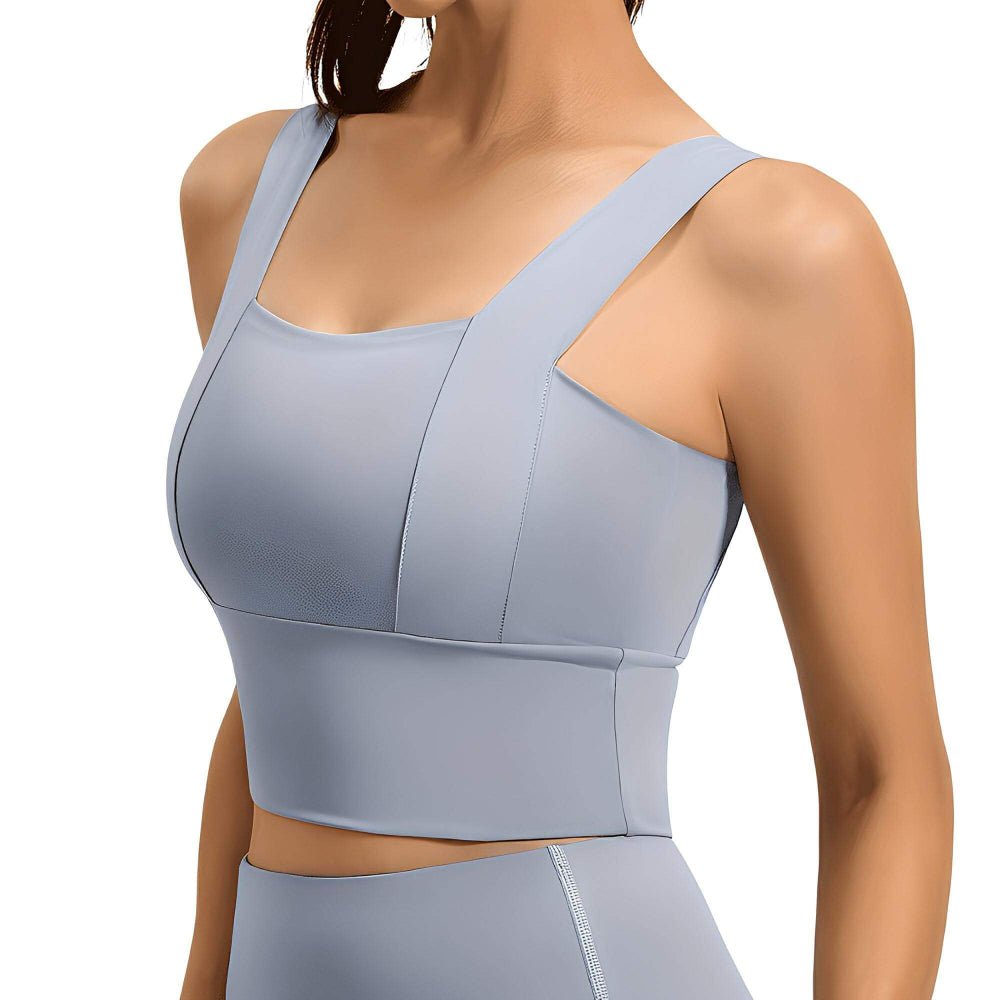 Magic Square Neck Sports Bra | Breathable Activewear with Wide Straps - Magic Bra