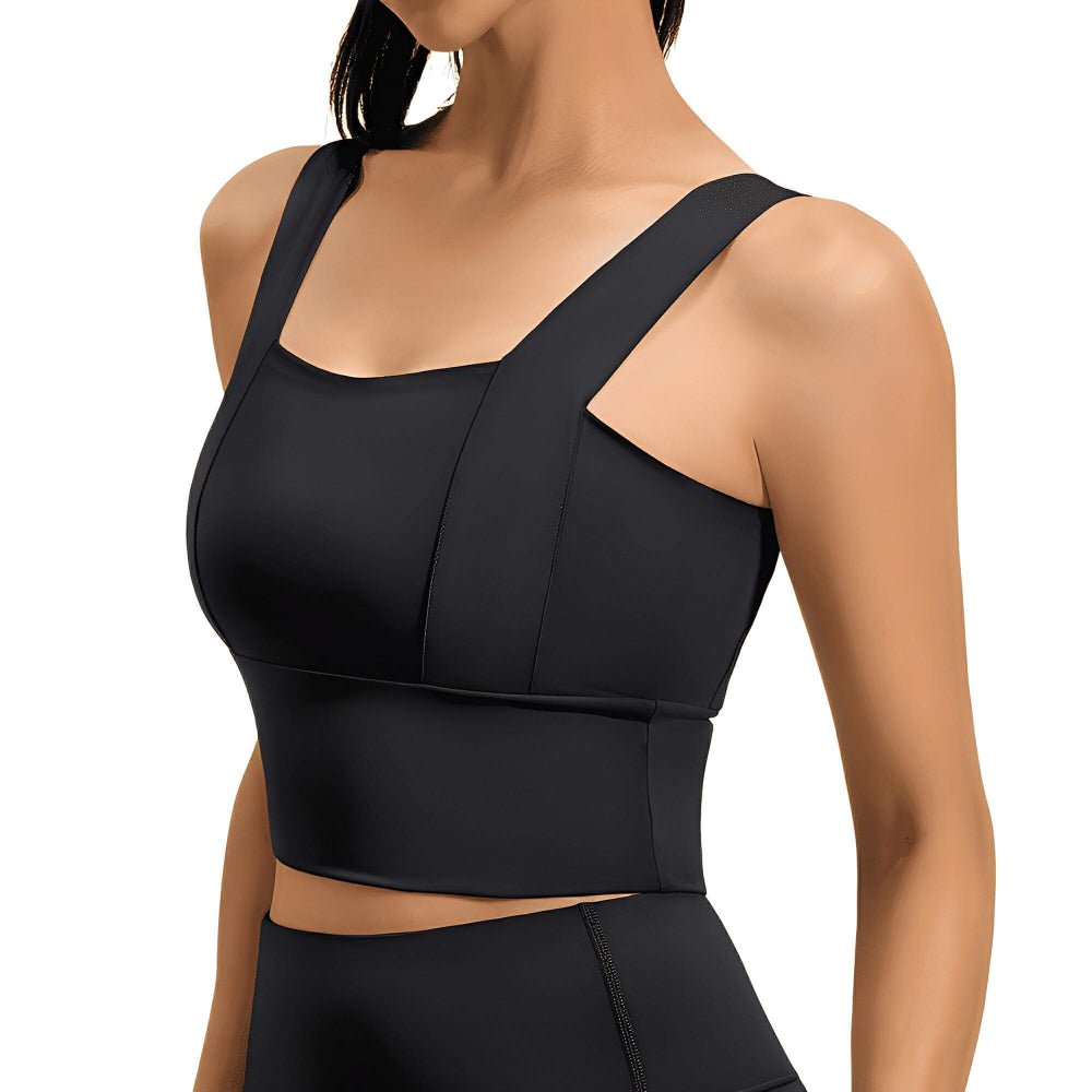Magic Square Neck Sports Bra | Breathable Activewear with Wide Straps - Magic Bra