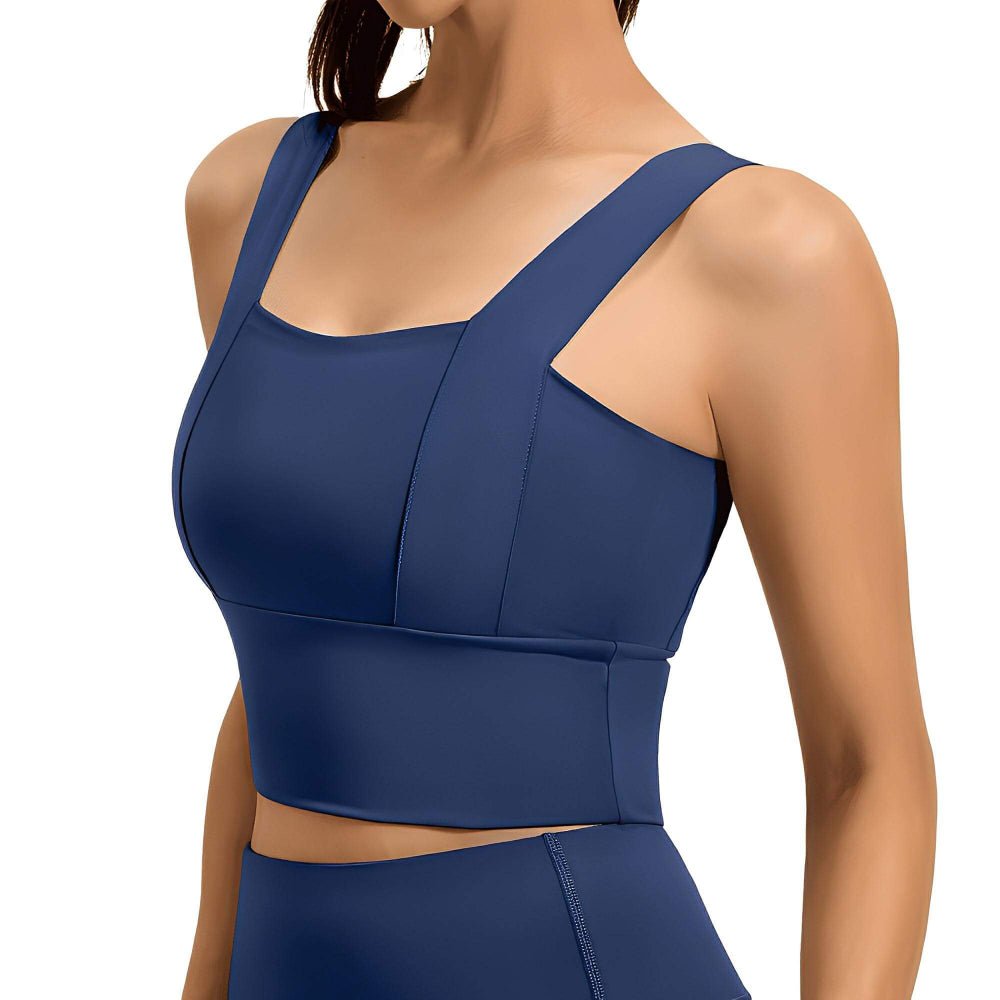 Magic Square Neck Sports Bra | Breathable Activewear with Wide Straps - Magic Bra