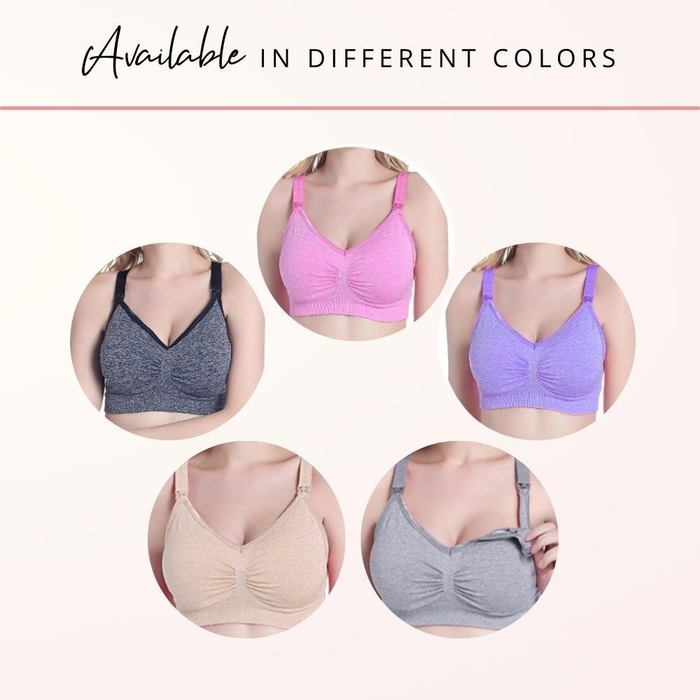 Nursing Solid Crisscross Push Up Bra